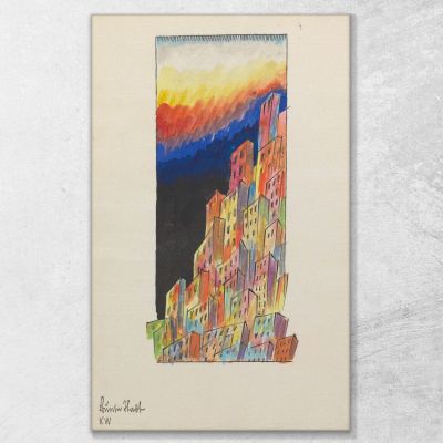 Colorful City Of Graz Karl Wiener kwn81 canvas print 