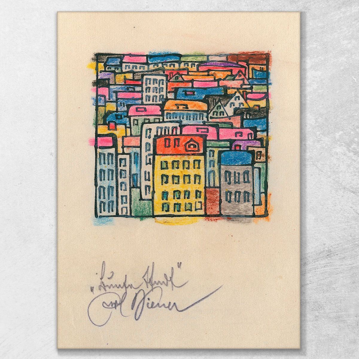 Colorful City Karl Wiener kwn82 canvas print 