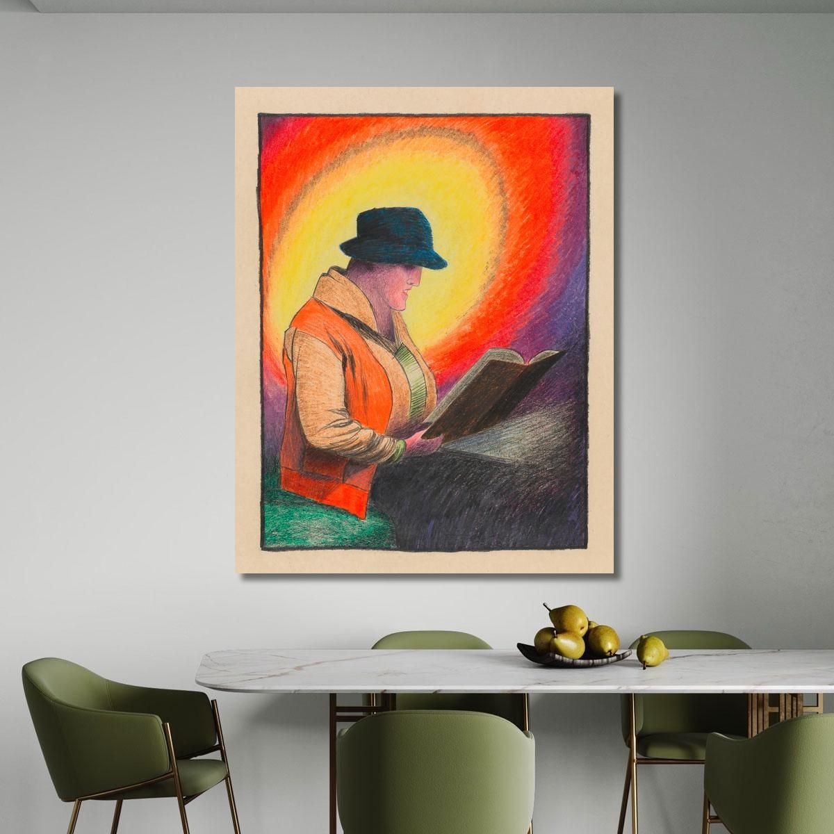 Lady In The Café Karl Wiener kwn87 canvas print 