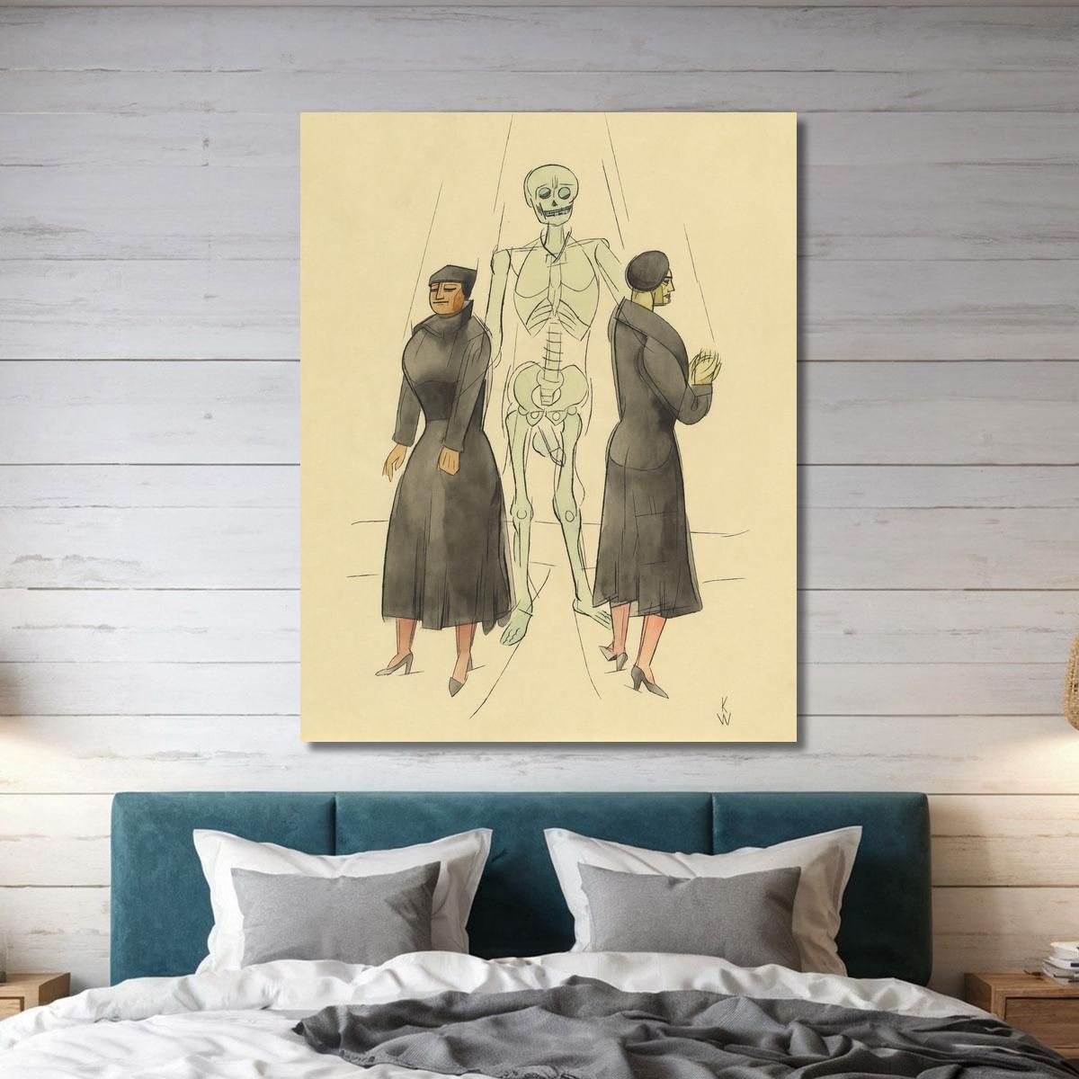 The Women And Death Karl Wiener kwn144 canvas print 