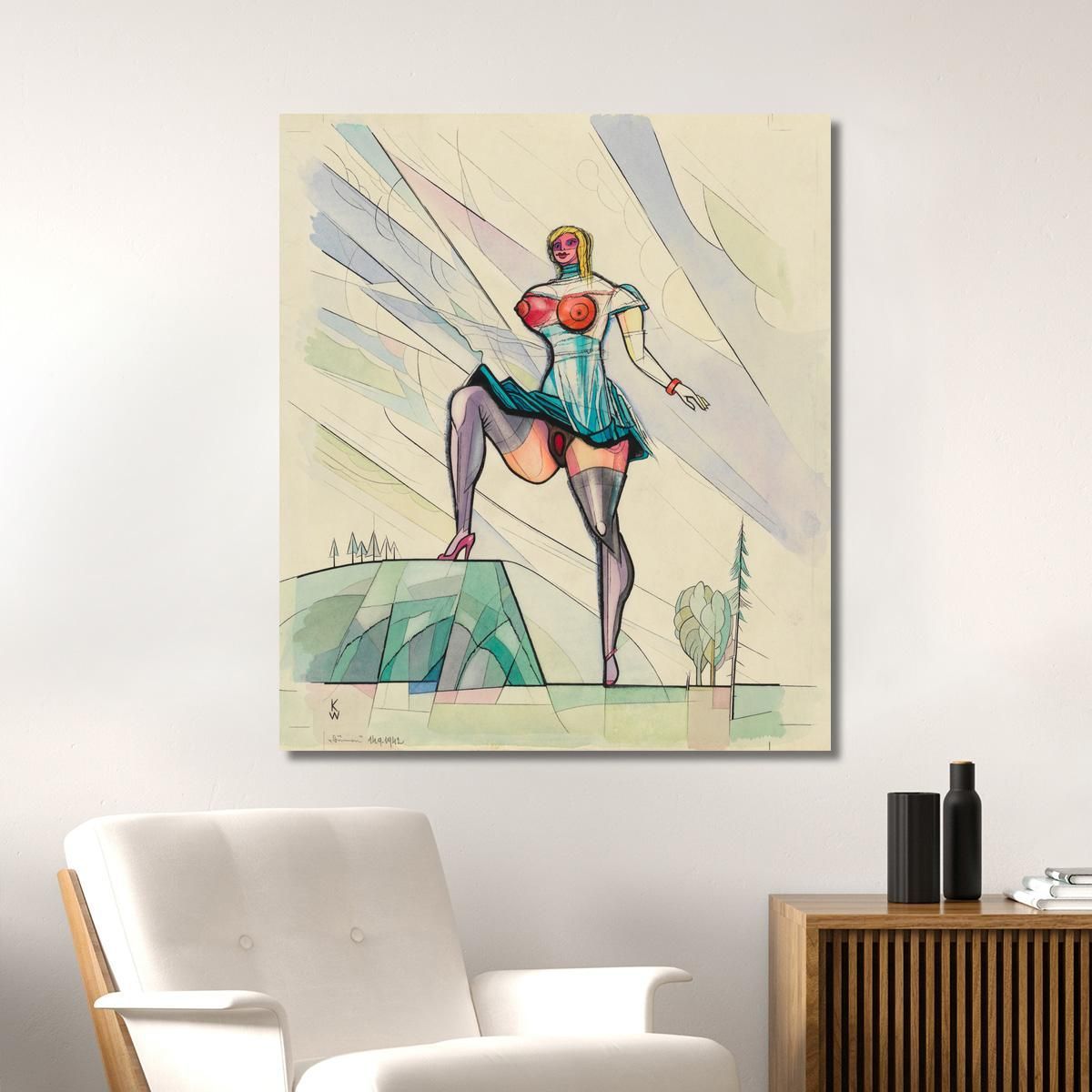 Demon Karl Wiener kwn158 canvas print 