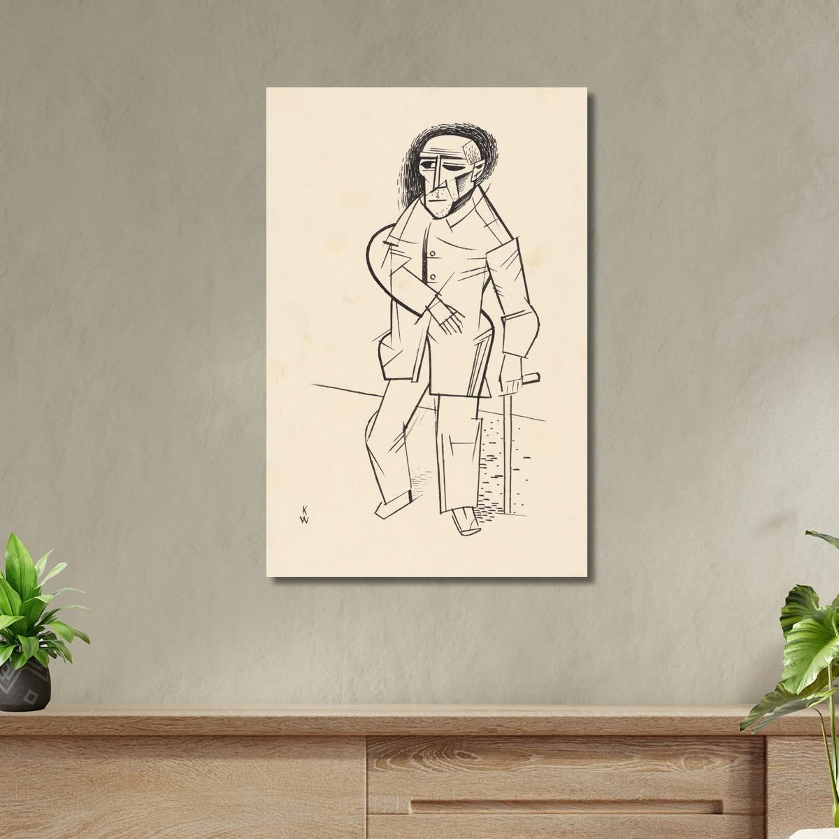 Single Figure Karl Wiener kwn161 canvas print 