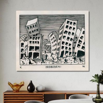 Earthquake Karl Wiener kwn166 canvas print 