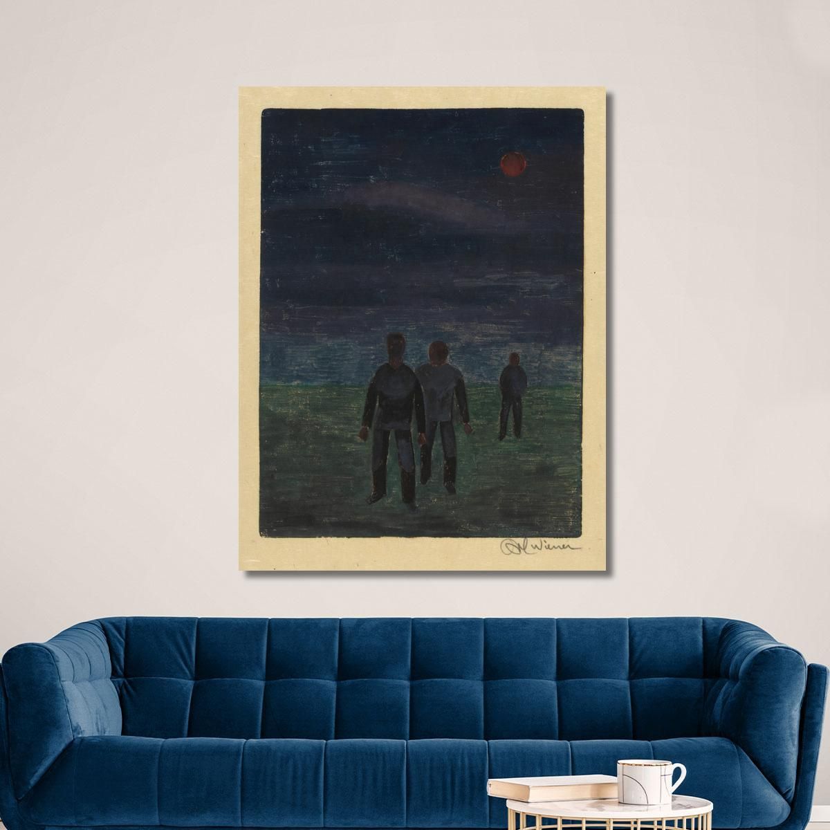 Darkness Karl Wiener kwn189 canvas print 