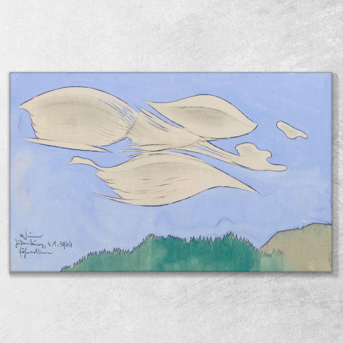 Foehn Clouds Karl Wiener kwn206 canvas print 