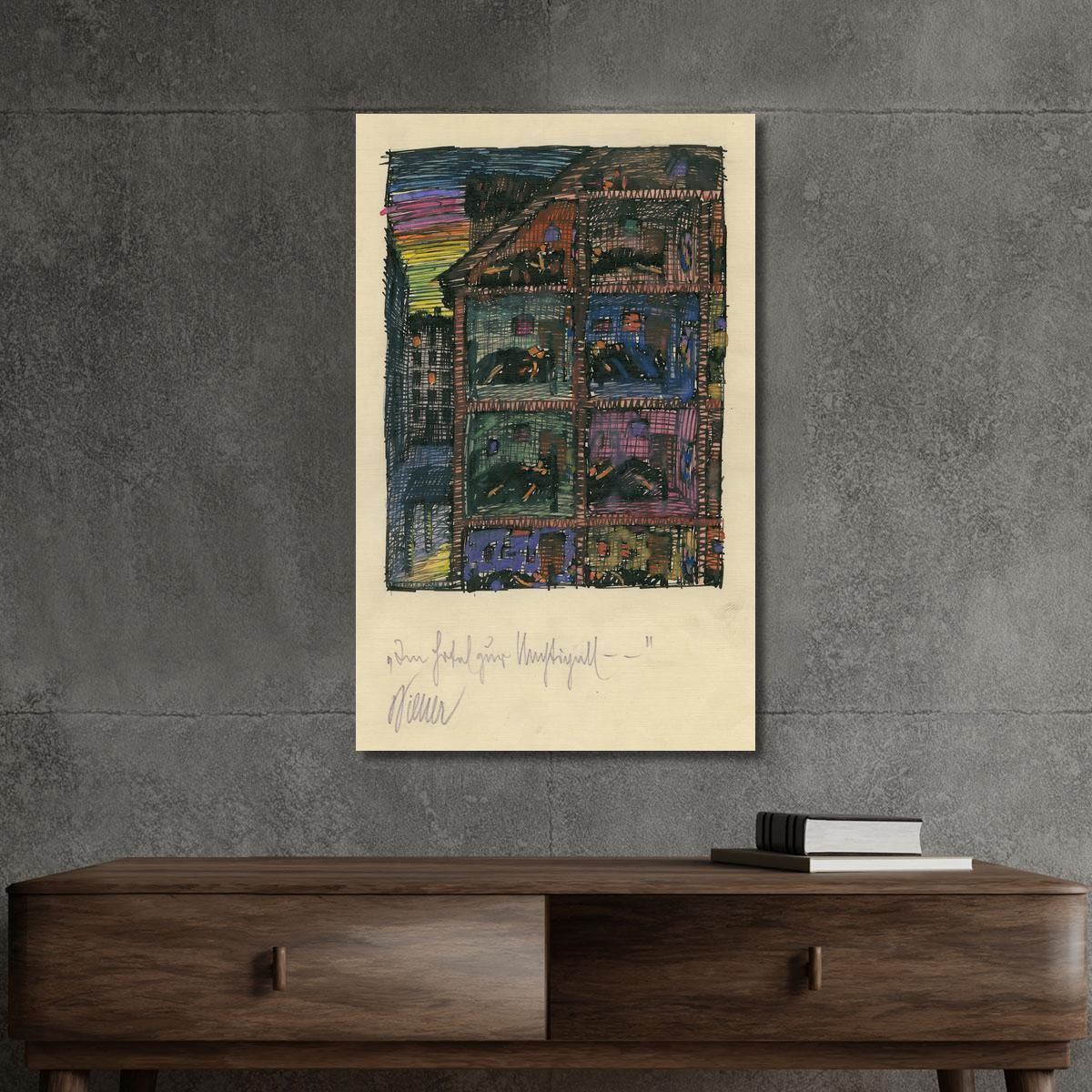 At The Hotel Zur Nachtigall Karl Wiener kwn244 canvas print 