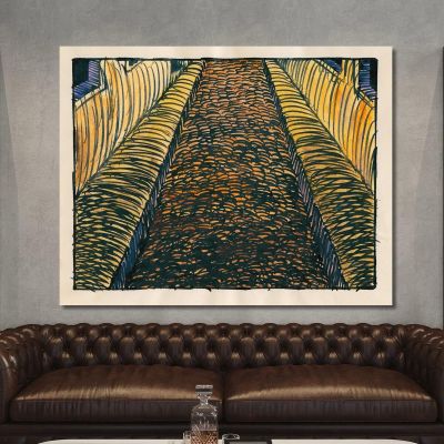 Composition Of Pavement And Meadow Xviii Karl Wiener kwn265 canvas print 