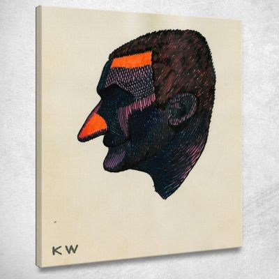 Head Study From Profile 10 Sheets Graz Ii Karl Wiener kwn278 canvas print 