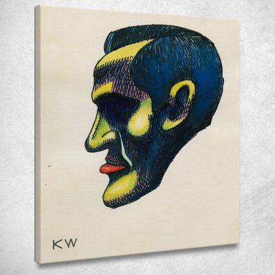 Head Study From Profile 10 Sheets Graz Iv Karl Wiener kwn280 canvas print 