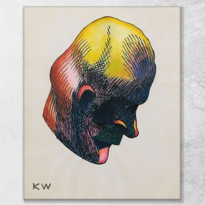 Head Study From Profile 10 Sheets Graz Ix Karl Wiener kwn281 canvas print 