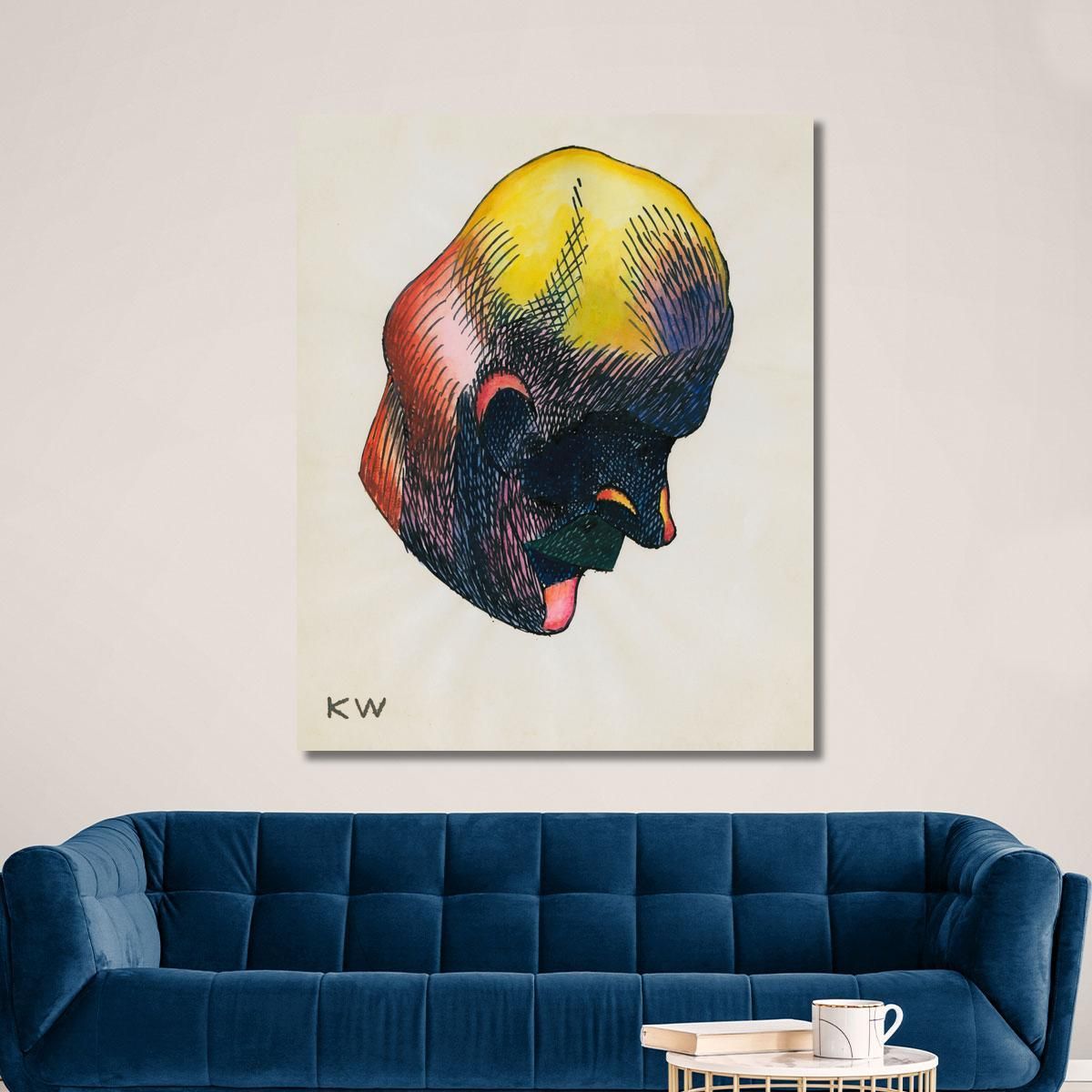 Head Study From Profile 10 Sheets Graz Ix Karl Wiener kwn281 canvas print 