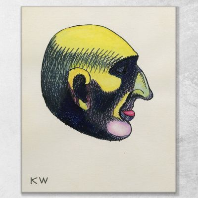 Head Study From Profile 10 Sheets Graz V Karl Wiener kwn282 canvas print 