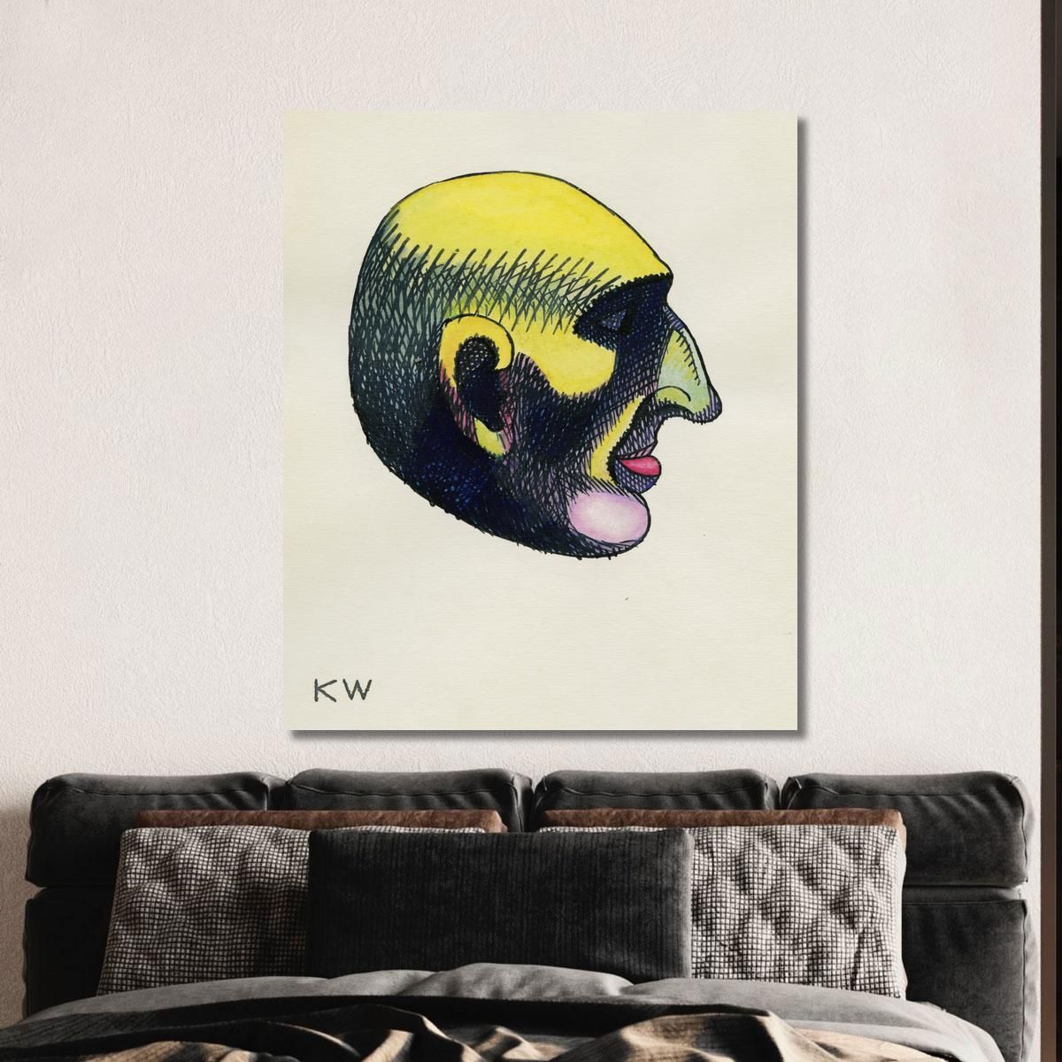 Head Study From Profile 10 Sheets Graz V Karl Wiener kwn282 canvas print 