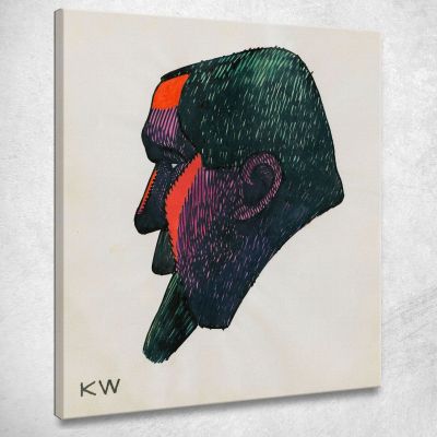 Head Study From Profile 10 Sheets Graz Viii Karl Wiener kwn284 canvas print 