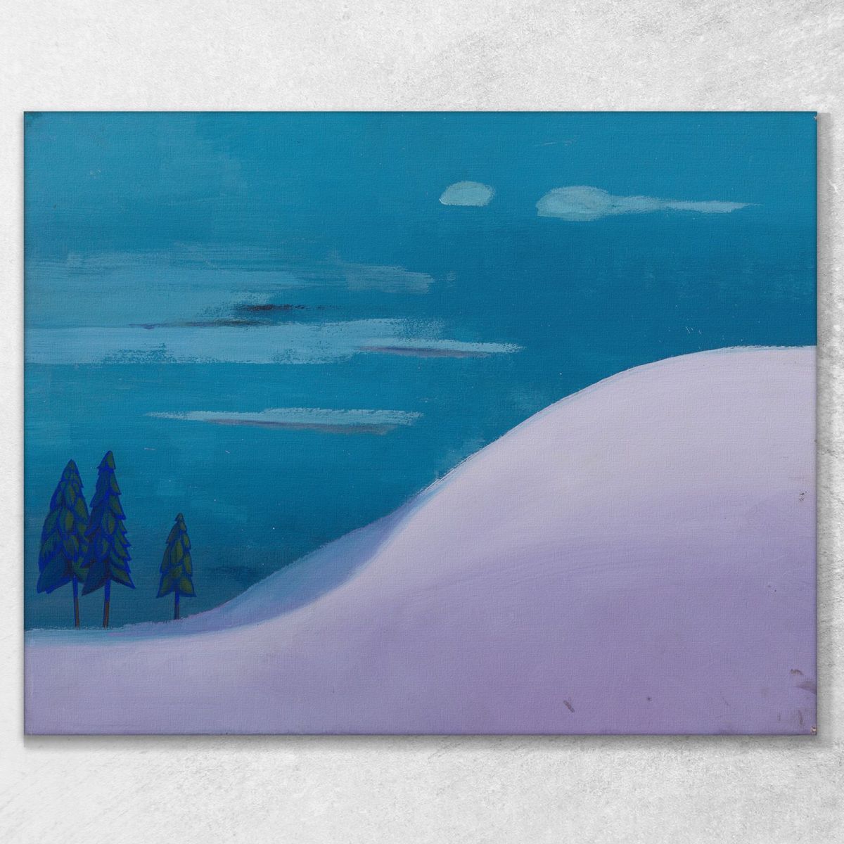 Landscape In Blue Purple Karl Wiener kwn307 canvas print 