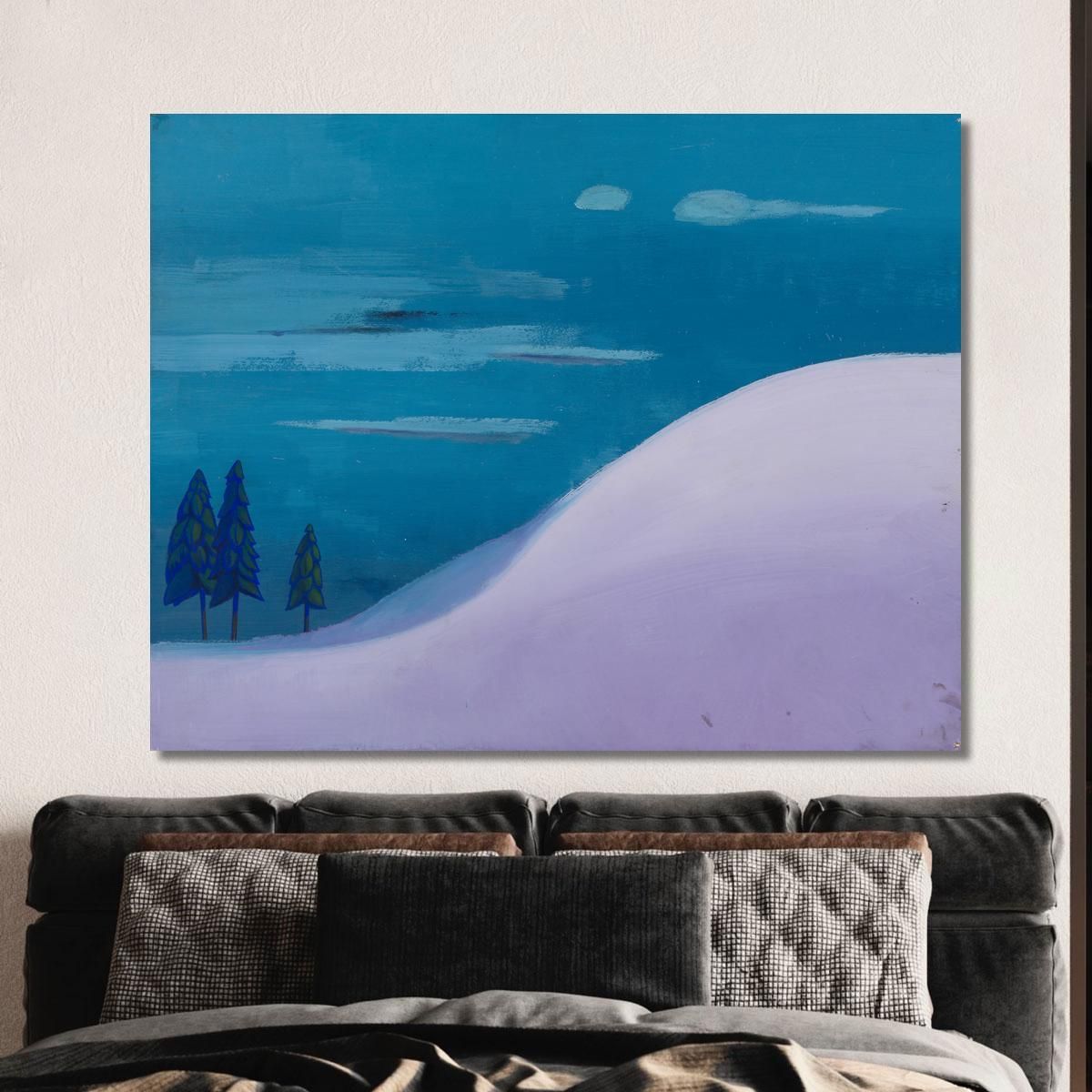 Landscape In Blue Purple Karl Wiener kwn307 canvas print 