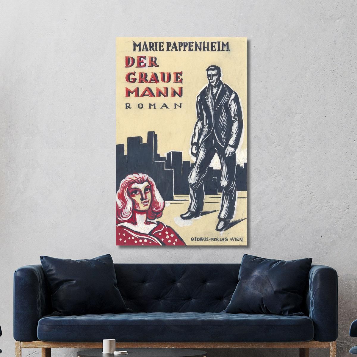 Marie Pappenheim The Gray Man Novel Globus Verlag Vienna Version 1 Karl Wiener kwn329 canvas print 