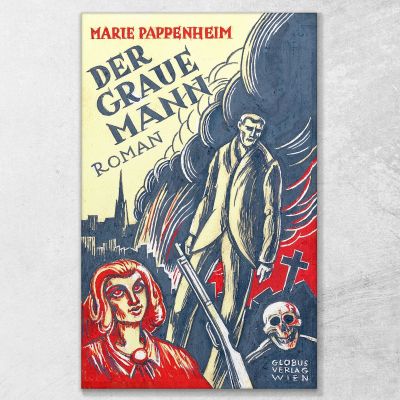 Marie Pappenheim The Gray Man Novel Globus Verlag Vienna Variant 4 Karl Wiener kwn330 canvas print 