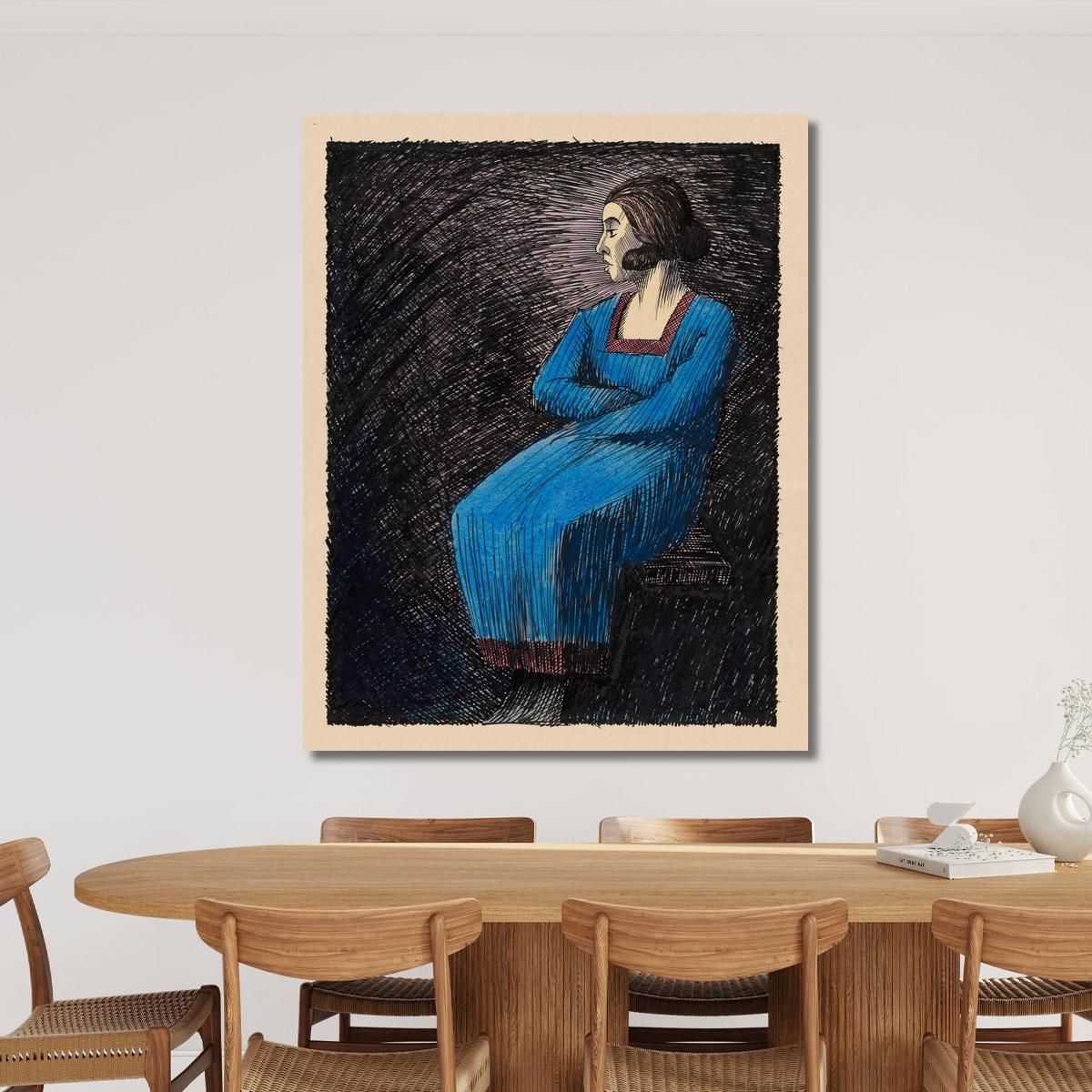 Melancholy Karl Wiener kwn337 canvas print 