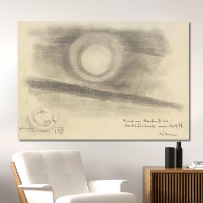 Moon On The Eve Of The Lunar Eclipse Of 26.9.31. Karl Wiener kwn340 canvas print 