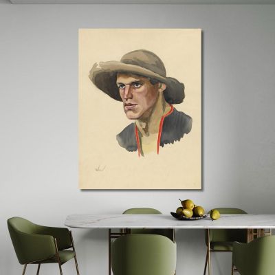 Male Portrait 3 Karl Wiener kwn357 canvas print 