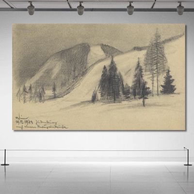 Upper Styrian Winter Landscape Karl Wiener kwn428 canvas print 