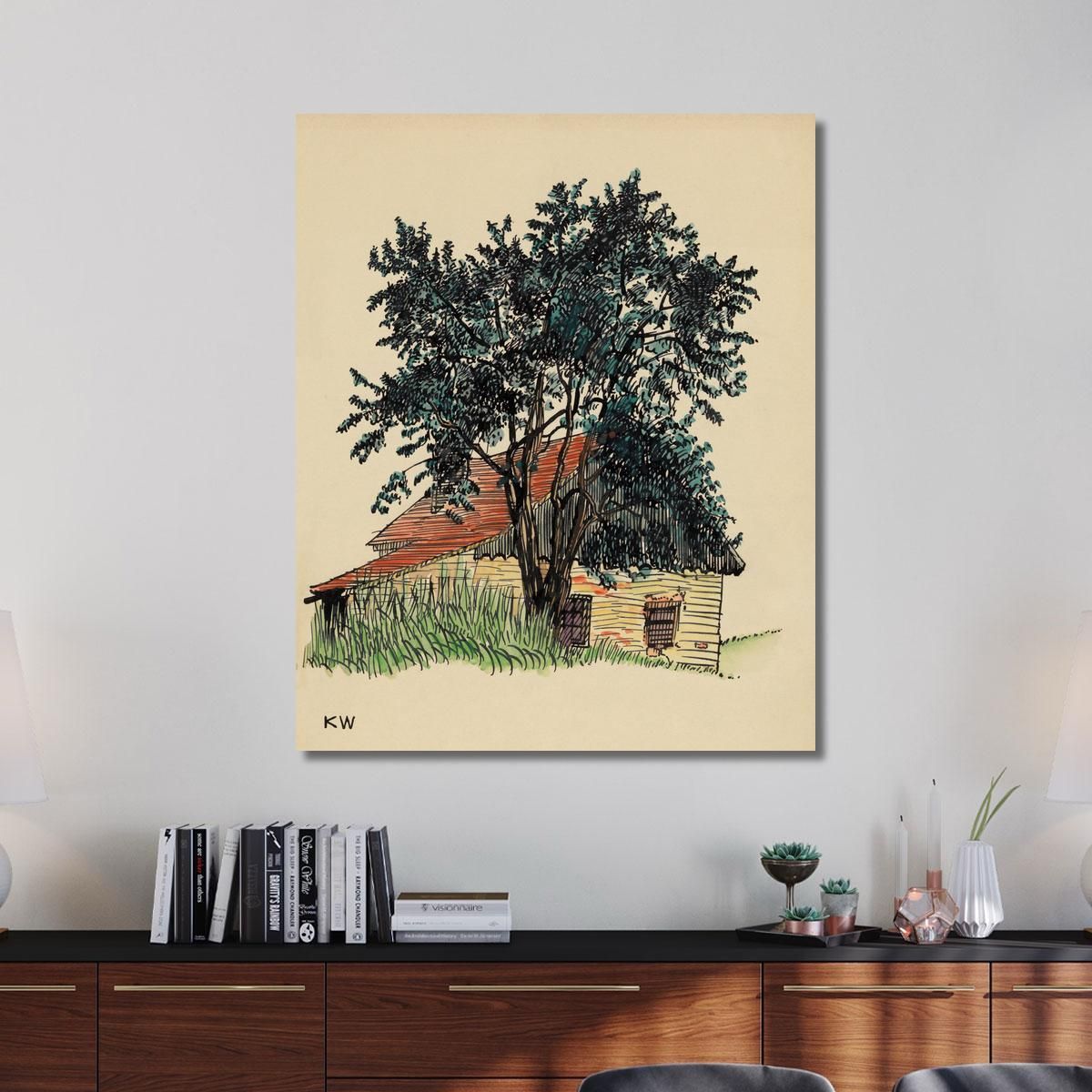 Untitled Farmhouse 2 Karl Wiener kwn485 canvas print 