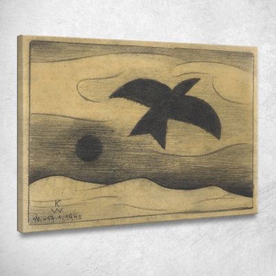 Untitled Flying Bird From The 150 Leaves Karl Wiener kwn503 canvas print 