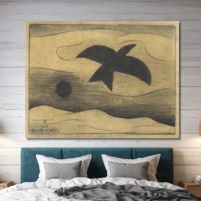 Untitled Flying Bird From The 150 Leaves Karl Wiener kwn503 canvas print 