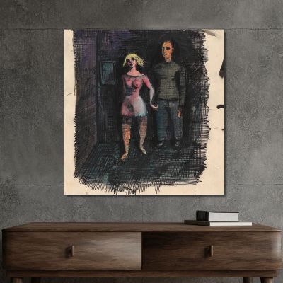 Untitled Woman And Man _1 Karl Wiener kwn514 canvas print 