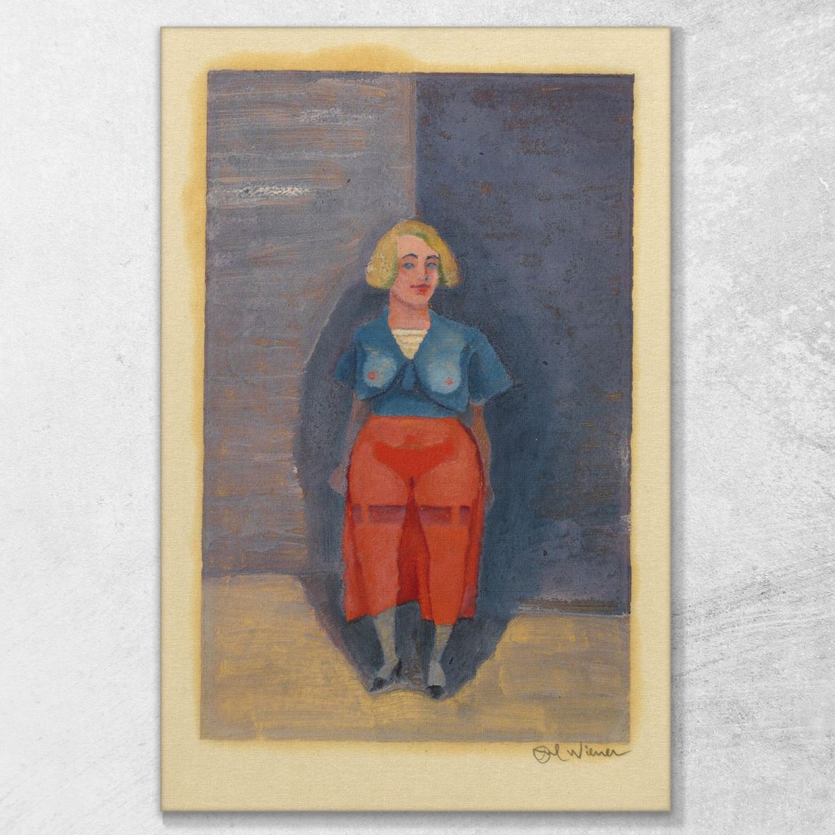 Untitled Female Figure 6 Karl Wiener kwn521 canvas print 