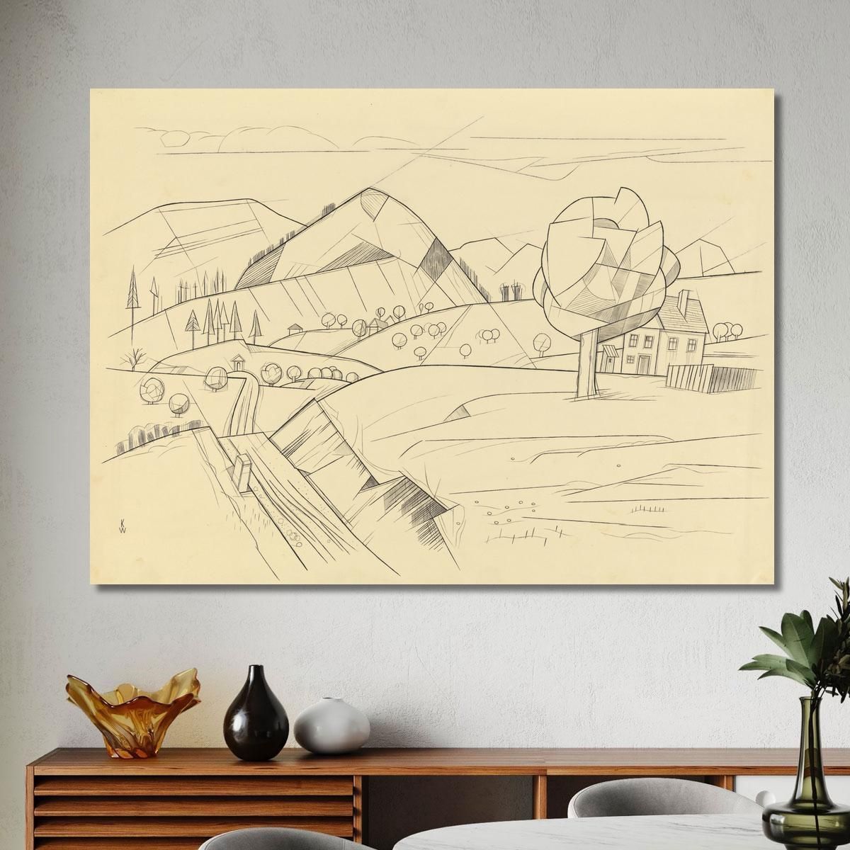 Untitled Landscape Karl Wiener kwn554 canvas print 