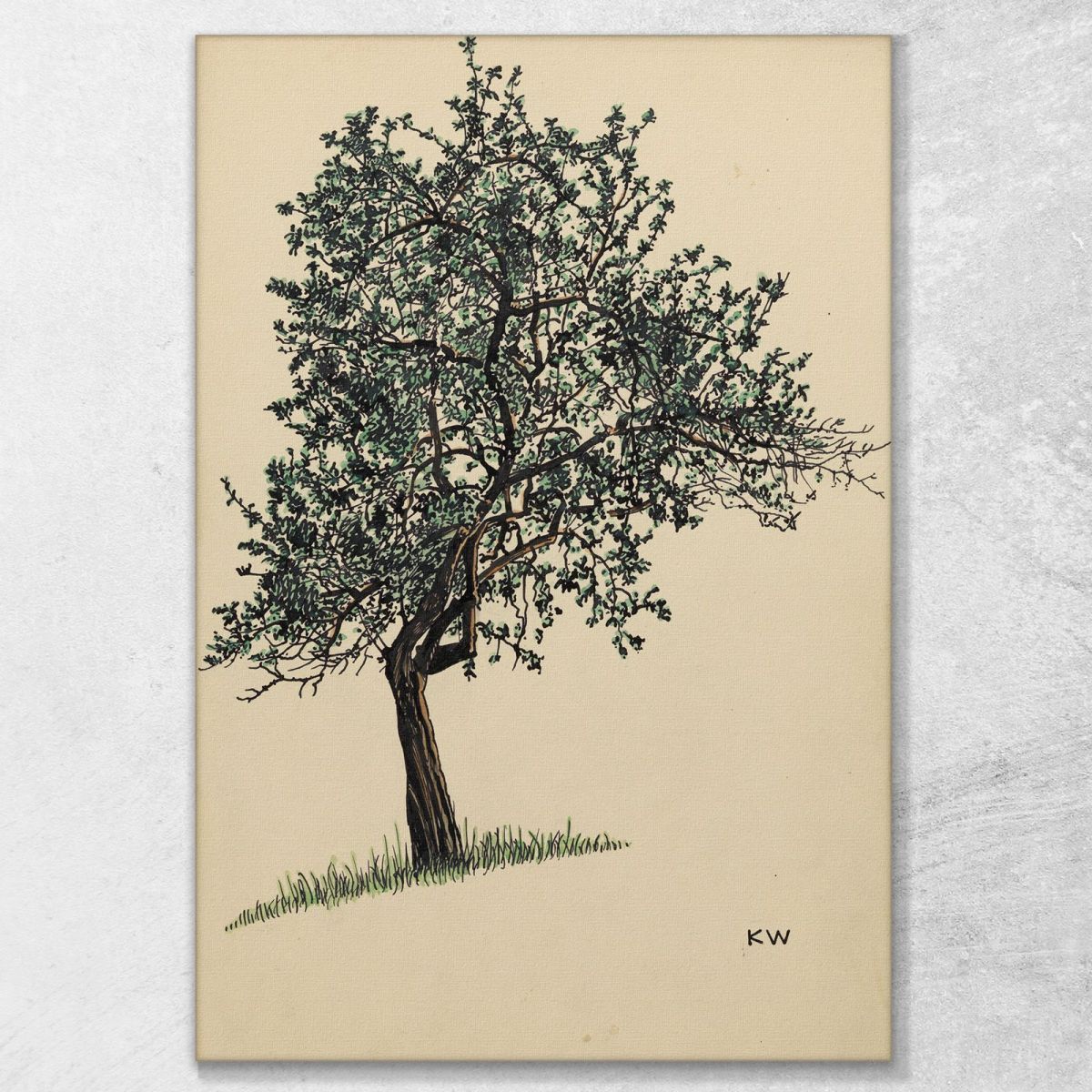 Untitled Deciduous Tree Karl Wiener kwn556 canvas print 