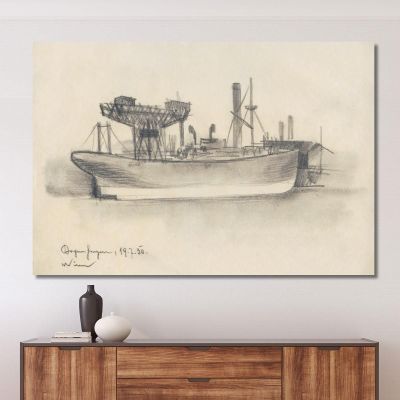 Untitled Ship Copenhagen 2 Karl Wiener kwn582 canvas print 