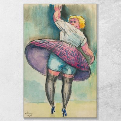 Untitled Dancing Woman Karl Wiener kwn594 canvas print 