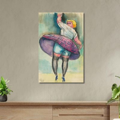 Untitled Dancing Woman Karl Wiener kwn594 canvas print 