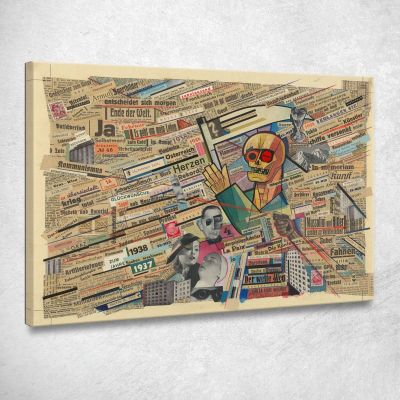 Political Collage Karl Wiener kwn631 canvas print 