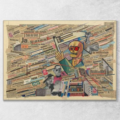 Political Collage Karl Wiener kwn631 canvas print 