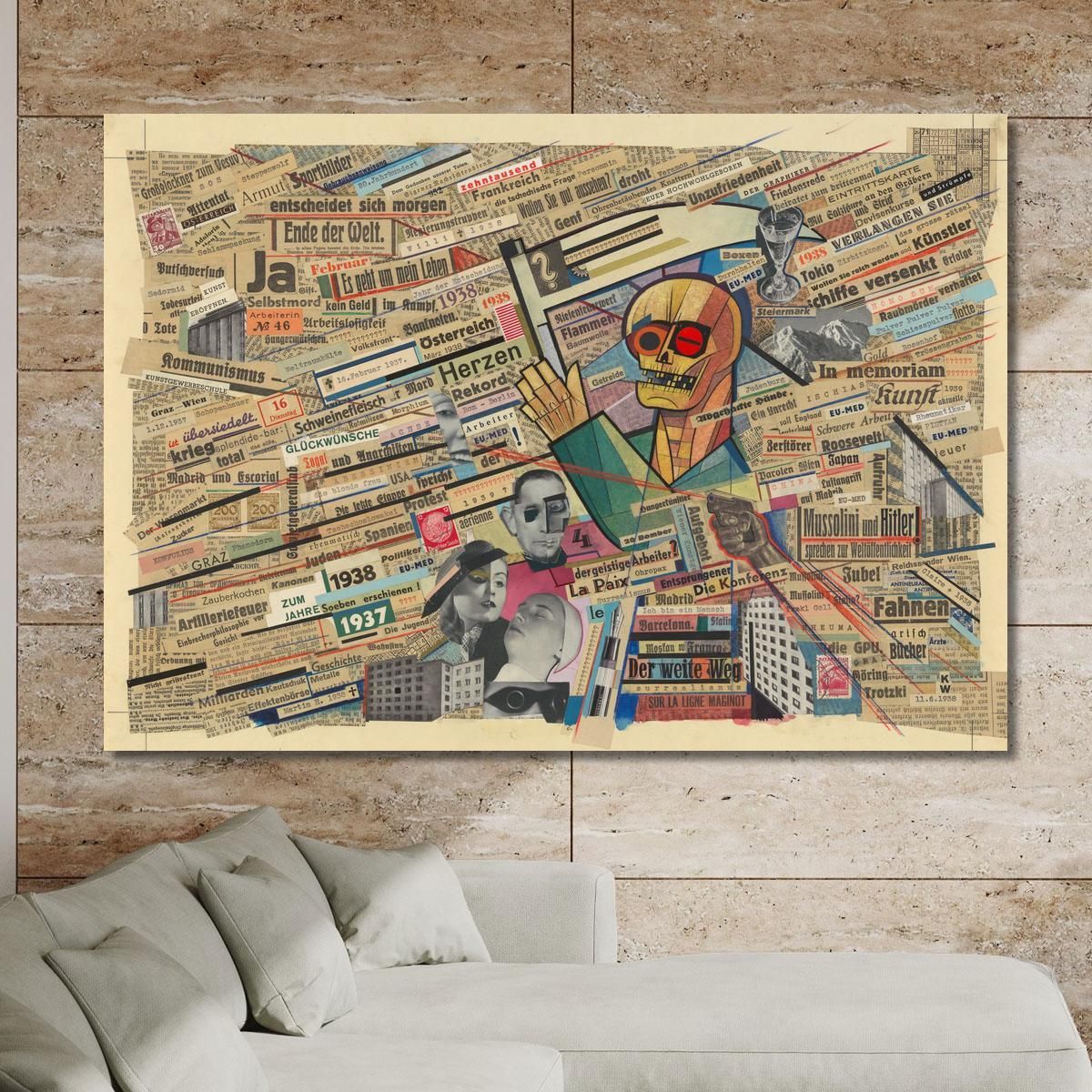 Political Collage Karl Wiener kwn631 canvas print 