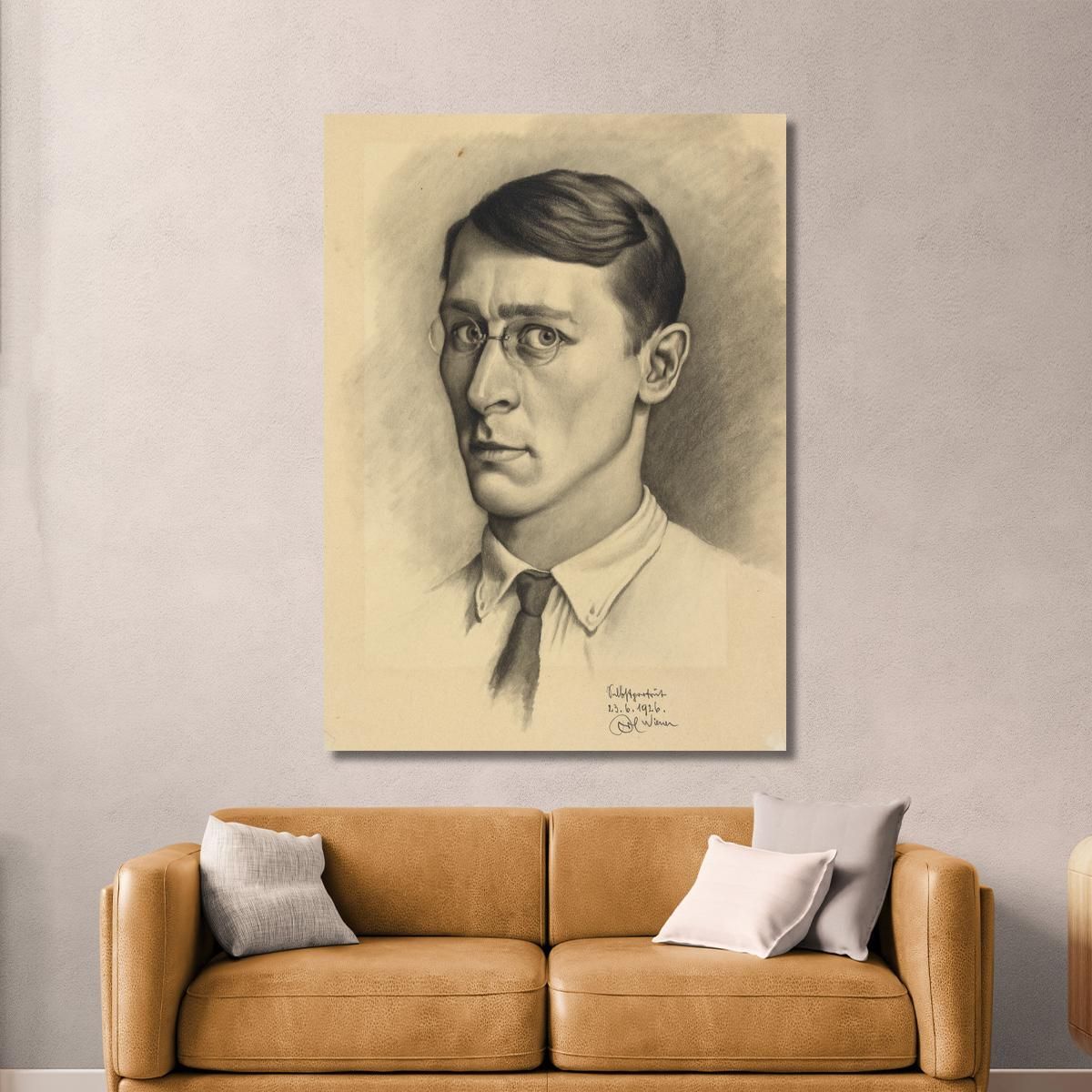 Self-Portrait Karl Wiener kwn656 canvas print 