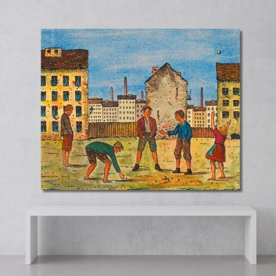 Children Playing Karl Wiener kwn676 canvas print 