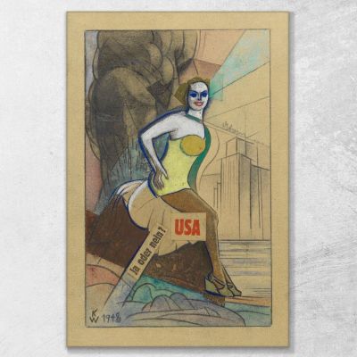 Usa Yes Or No Karl Wiener kwn711 canvas print 