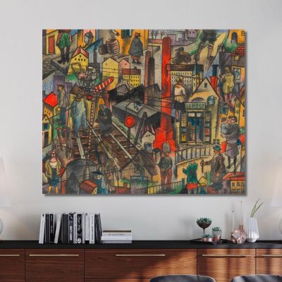 Suburb Iv Karl Wiener kwn725 canvas print 