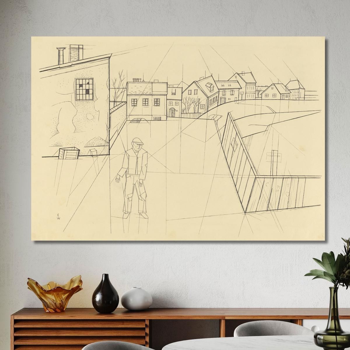 Suburb Karl Wiener kwn730 canvas print 