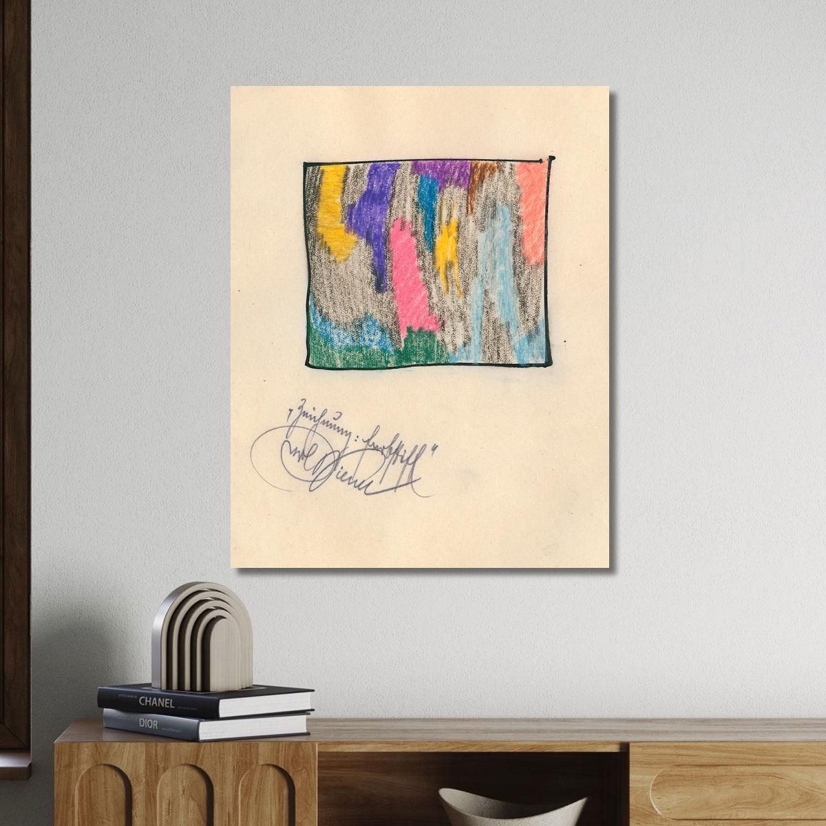 Drawing Colored Pencil Karl Wiener kwn785 canvas print 