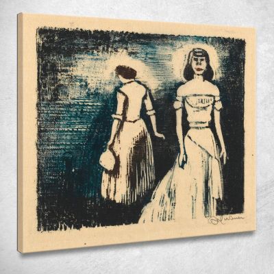 Two Women Karl Wiener kwn794 canvas print 