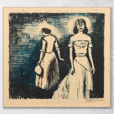 Two Women Karl Wiener kwn794 canvas print 