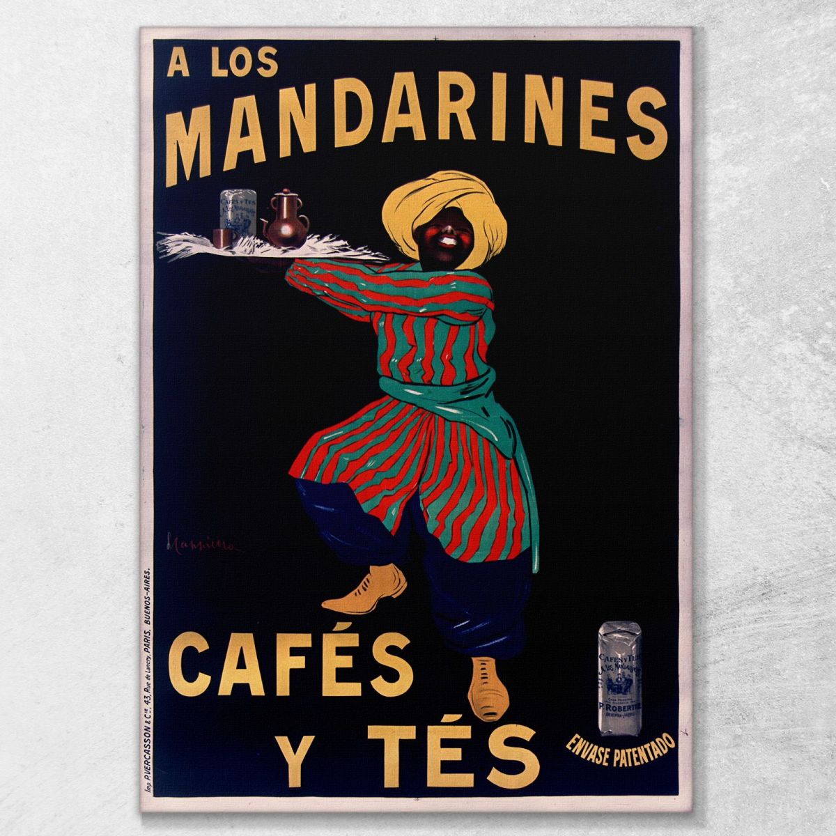 Mandarins Coffees And Teas Patented Packaging Leonetto Cappiello lcp1 canvas print 