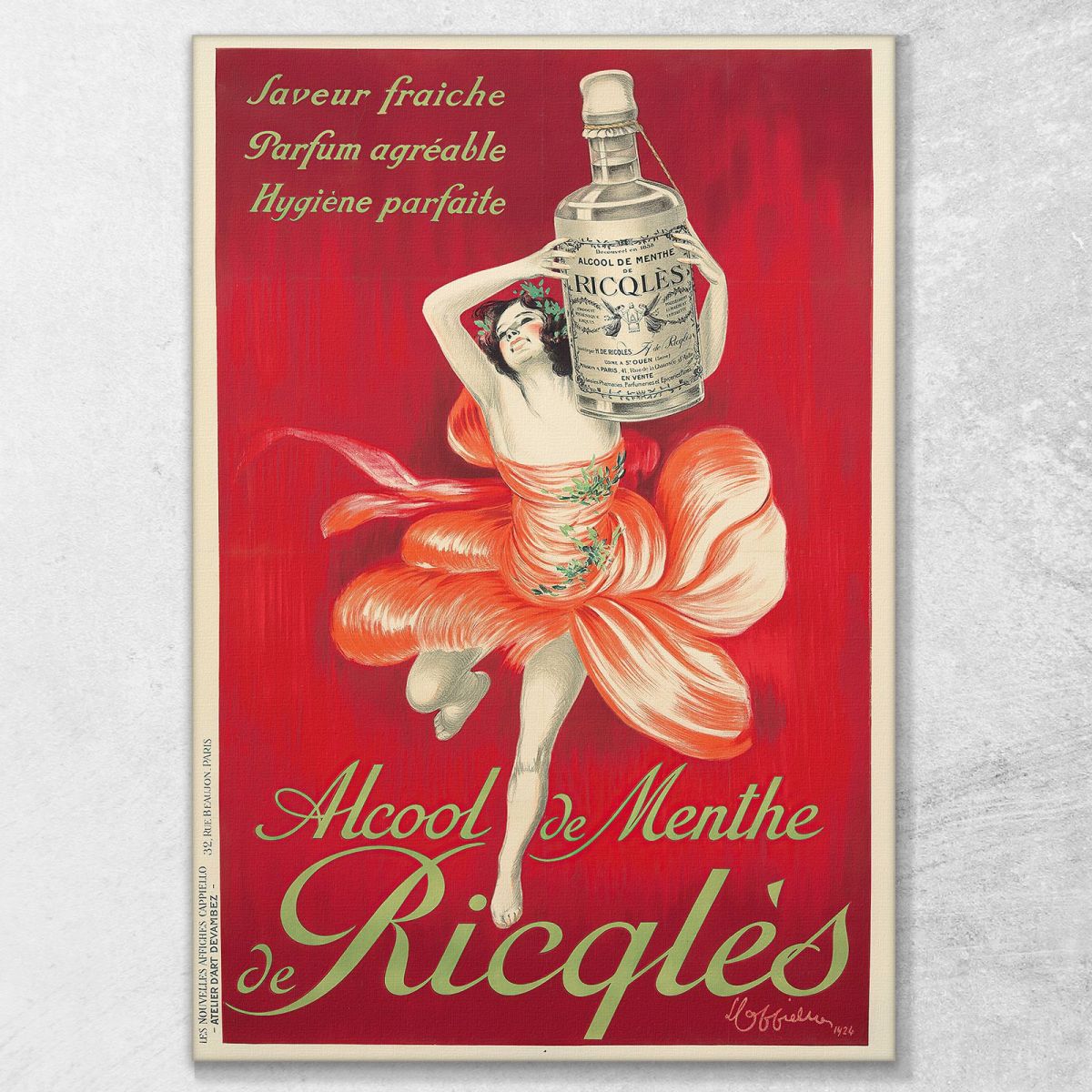 Ricqlès Mint Alcohol Leonetto Cappiello lcp3 canvas print 