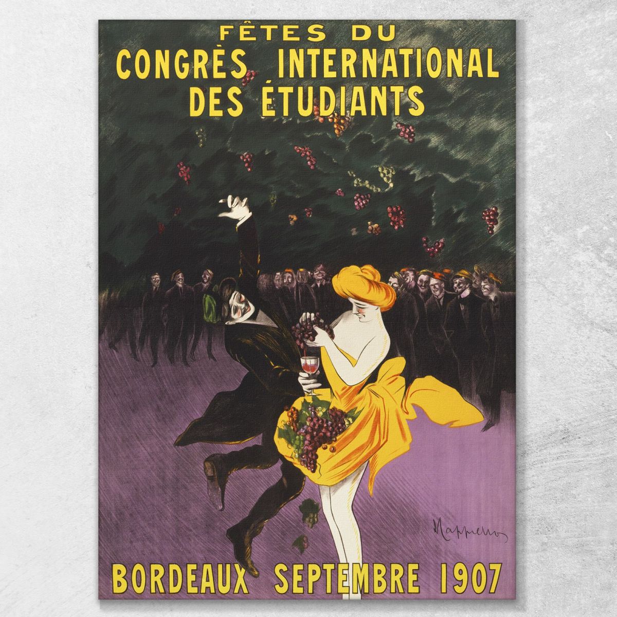 Celebrations Of The International Student Congress Bordeaux Leonetto Cappiello lcp21 canvas print 